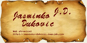 Jasminko Duković vizit kartica
